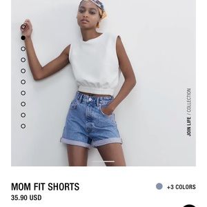NWOT zara mom fit shorts